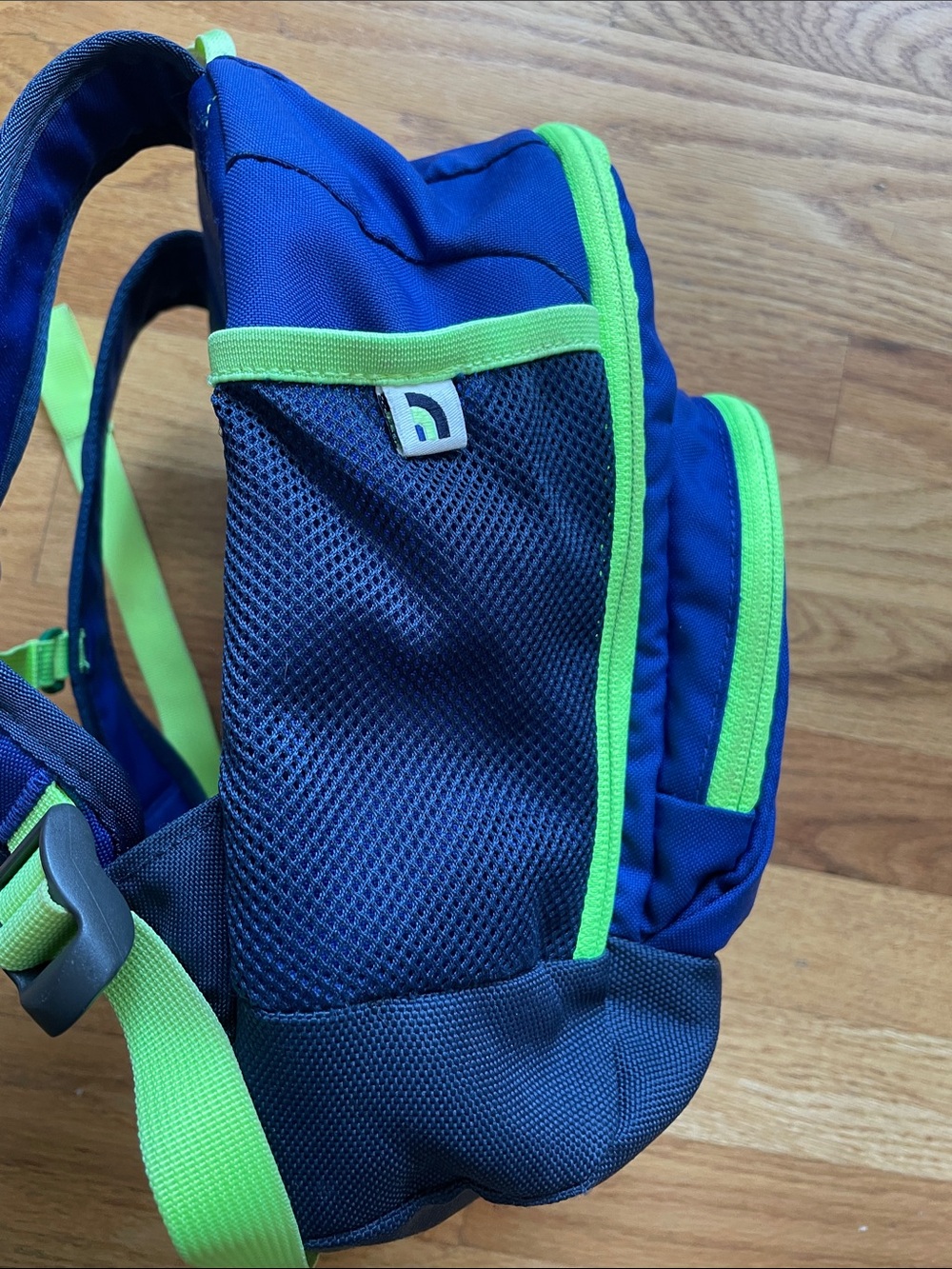 The North Face Kids Sprout Backpack in Blue and Lime - Picture 13 of 16